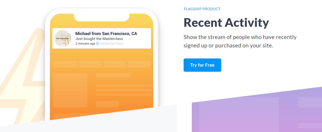 Проверка UseProof – недавняя активность UseProof Review- Recent Activity