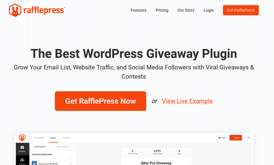 Rafflepress Giveaway-Plugin