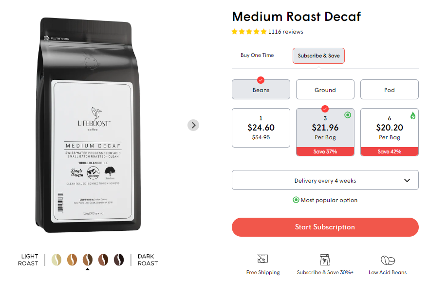 Evaluarea clienților LifeBoostCoffee.com