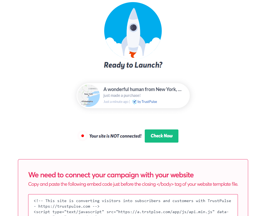 Veröffentlichen Sie die FOMO-Popup-Kampagne