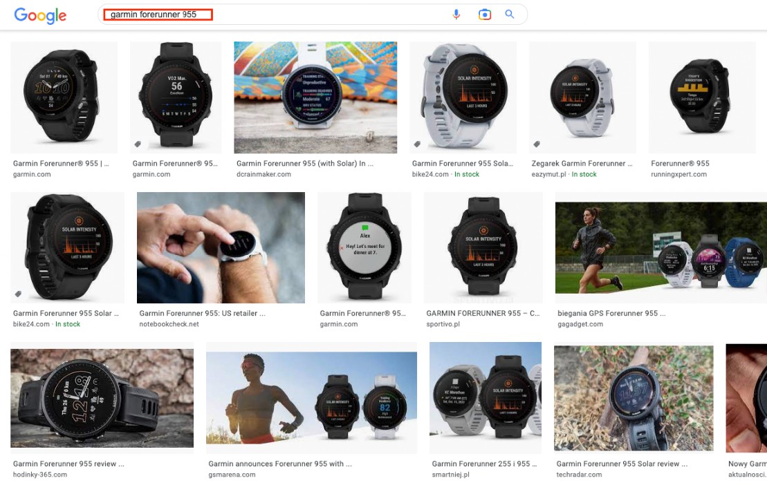 Risultati della ricerca di immagini di Google per la frase "Garmin precursore"
