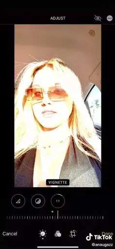 photo lors de l'édition