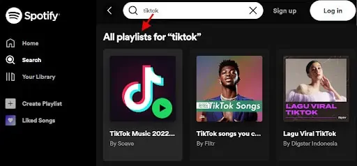 lista de reproducción de tiktok en spotify