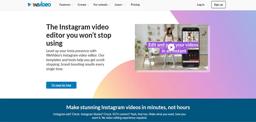 صانع بكرات wevideo-instagram