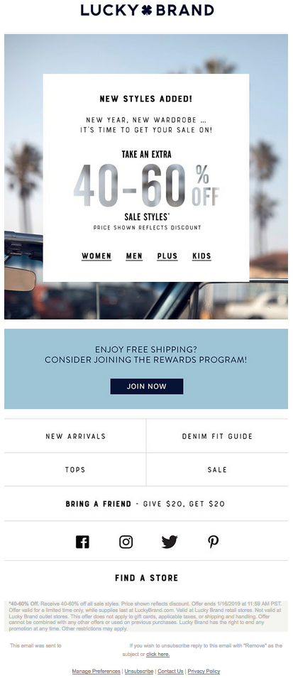 Советы по заголовку и нижнему колонтитулу электронной почты