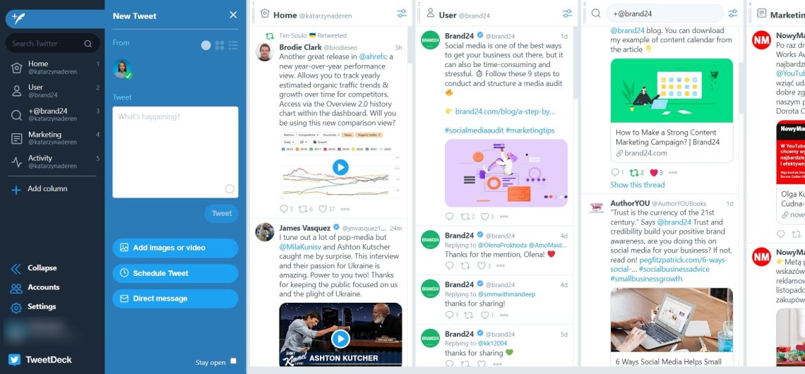 Tweetdeck - Outil de gestion de Twitter