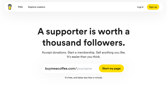 Comprami un caffè Homepage