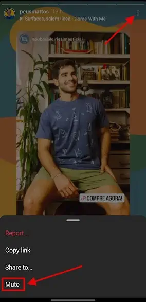 他の人のInstagramストーリーをミュートする方法