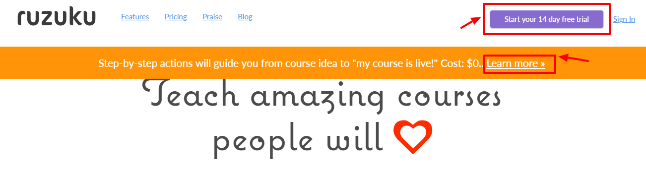 Revue Ruzuku - en savoir plus Ruzuku review -learn more