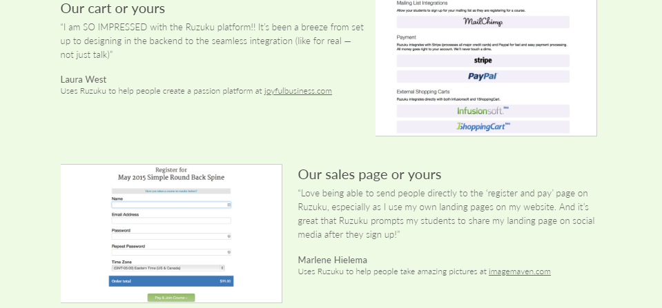 Revue Ruzuku -notre panier Ruzuku review -our cart