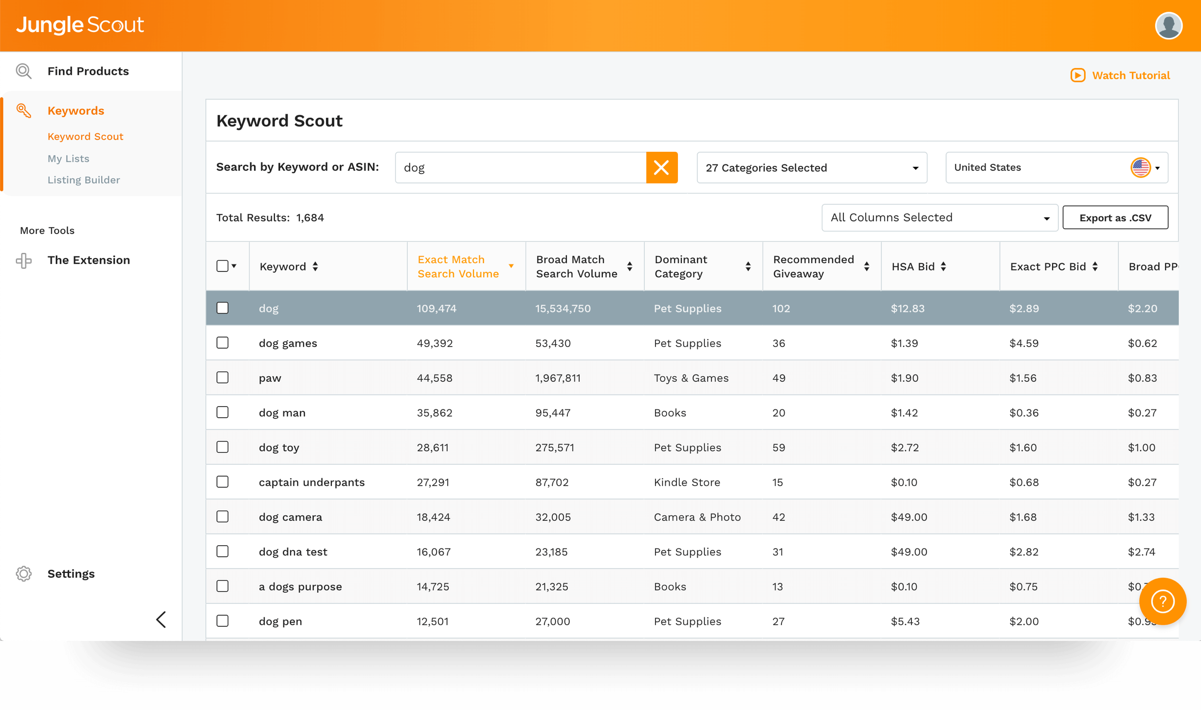 Helium10 vs JungleScout- niche scrapper