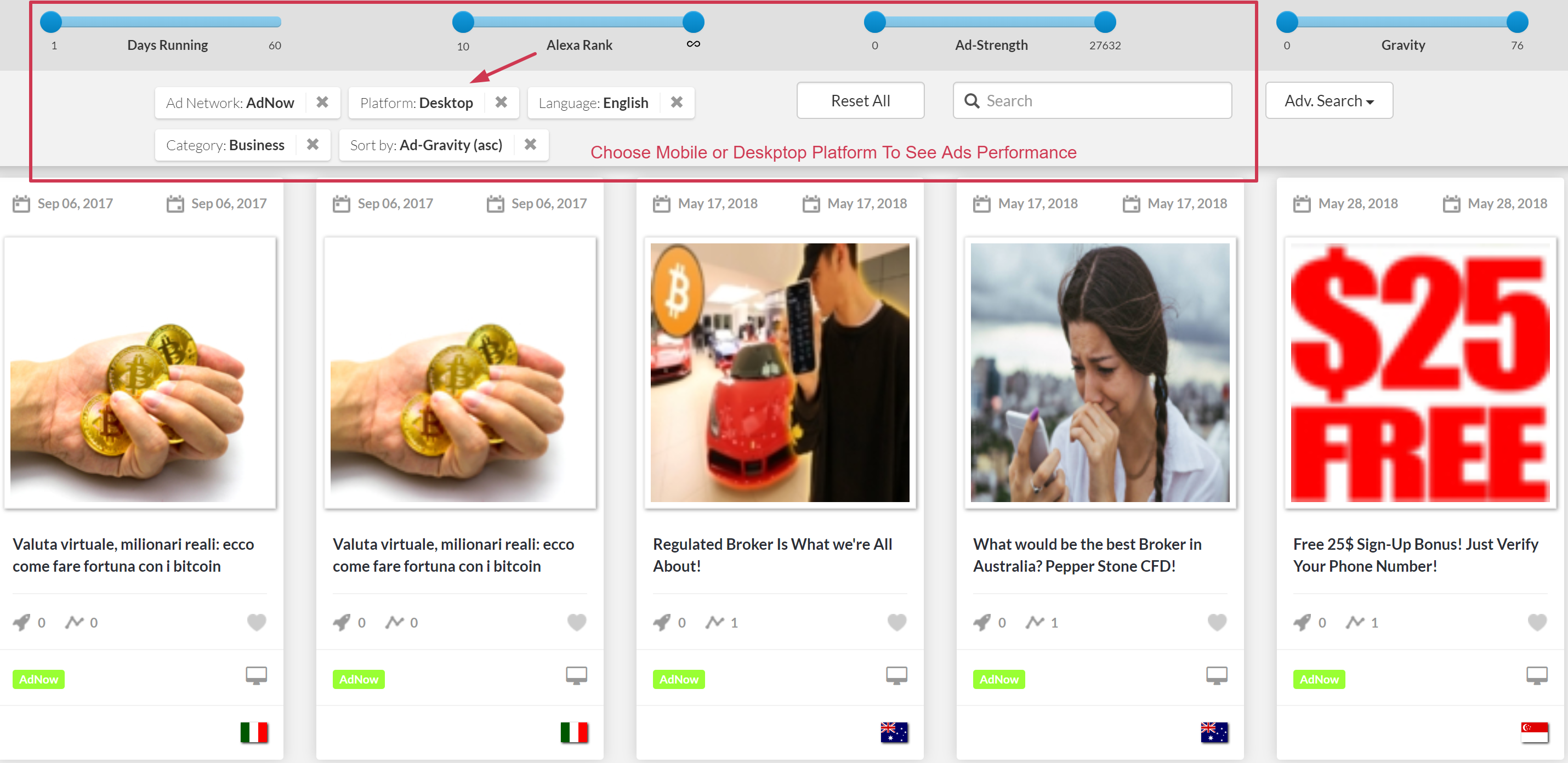 Anstrex Dashboard Anstrex native ad spy tools discount coupon