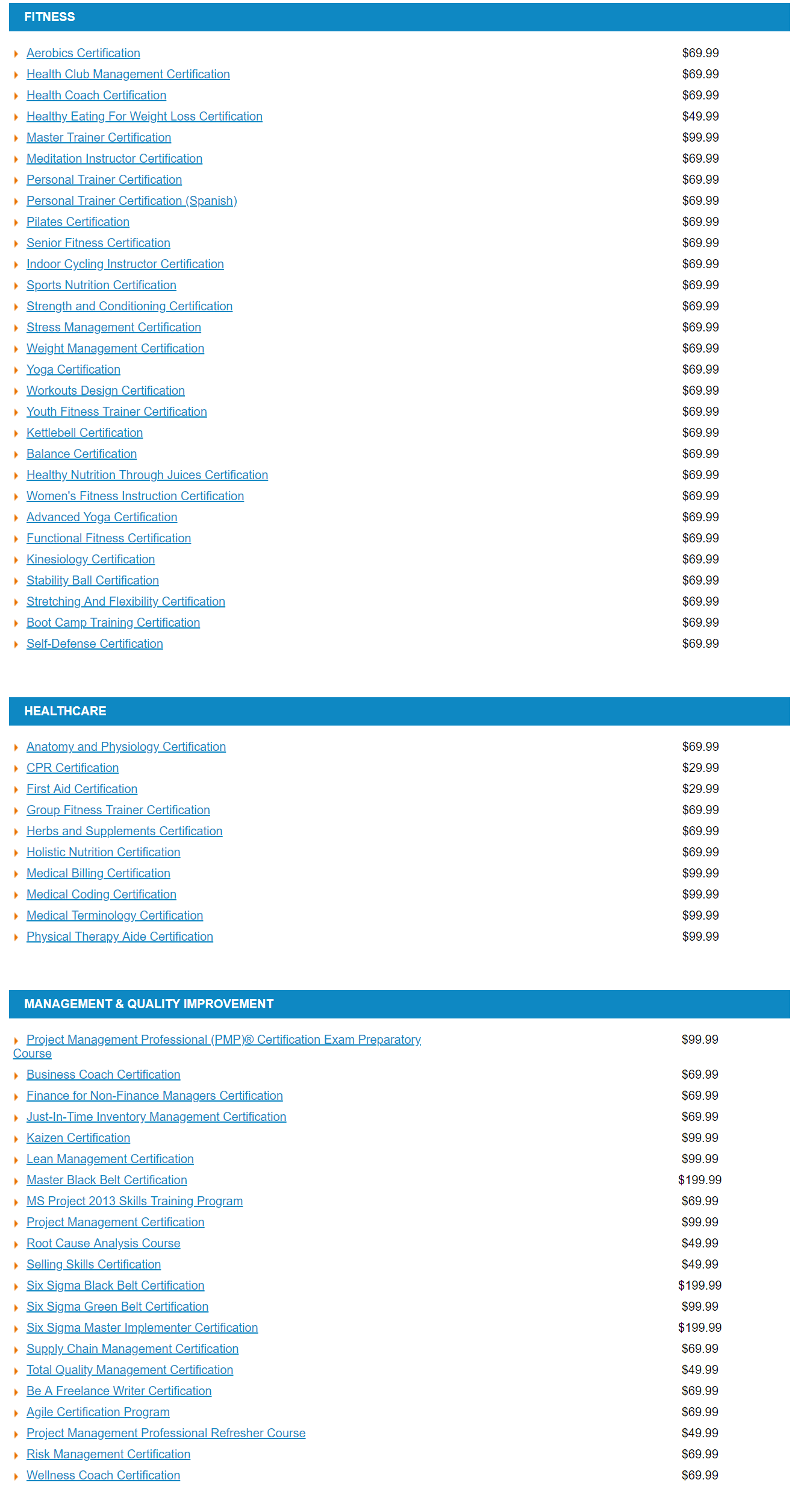 ExpertRating Courses Review- Courses Pricing