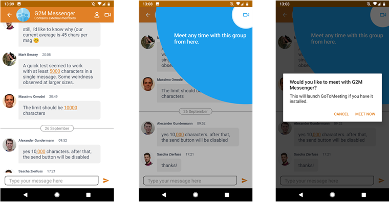 GoToMeeting Review: multiple chat support