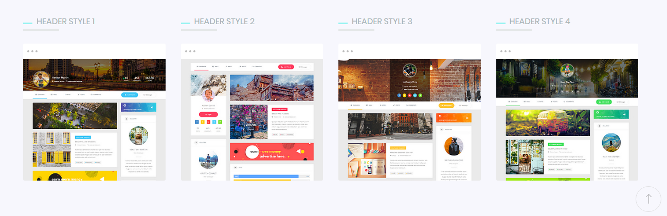 Youzer รีวิว- สไตล์ส่วนหัว Youzer Review- Header Style