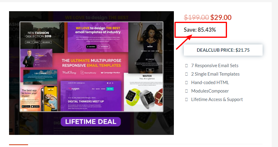 ข้อเสนอส่วนลด Dealfuel - Bundle เทมเพลตอีเมล Dealfuel Discount Offers Deals - Email Templates Bundle