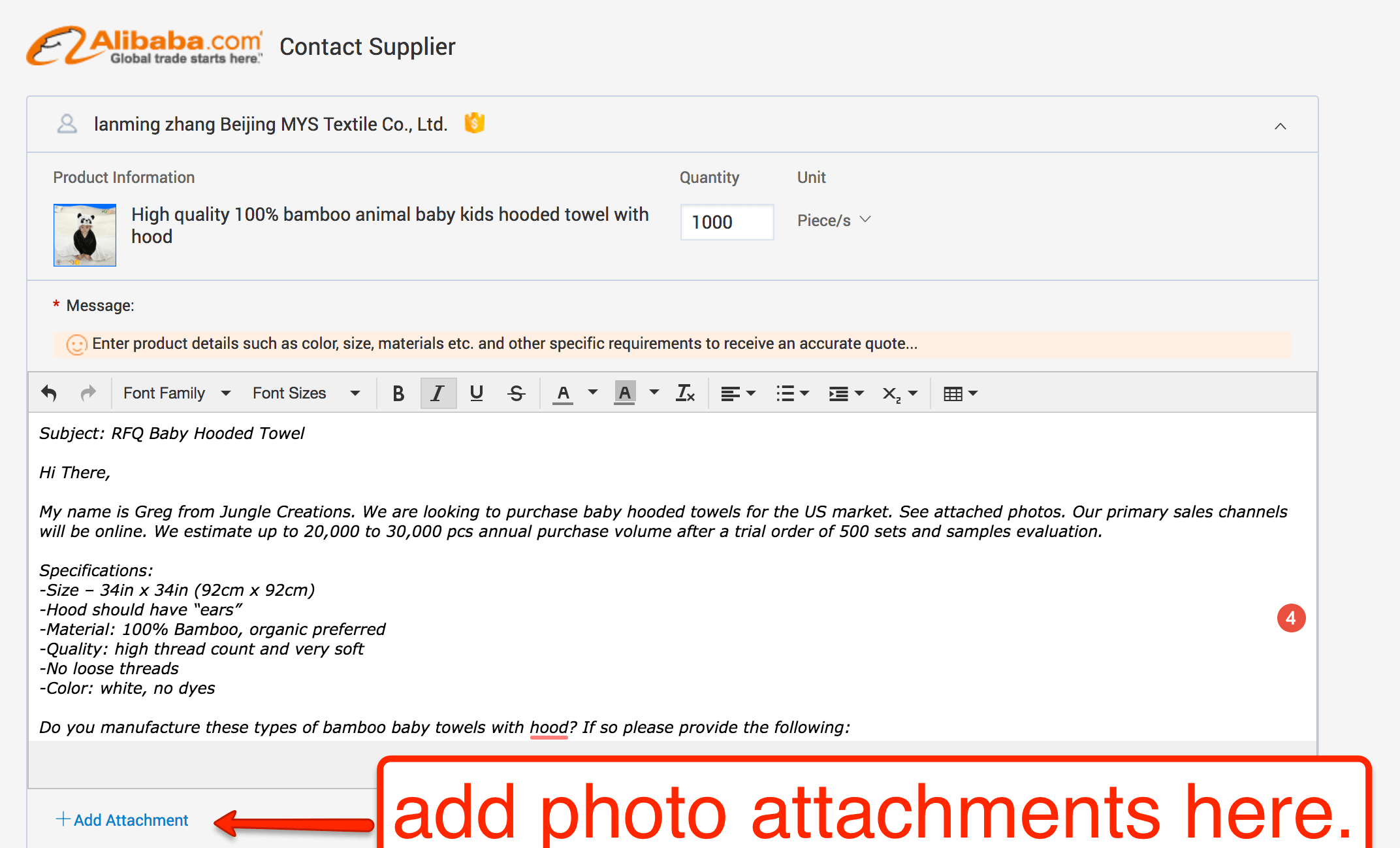 Jump Send - modèle d'e-mail