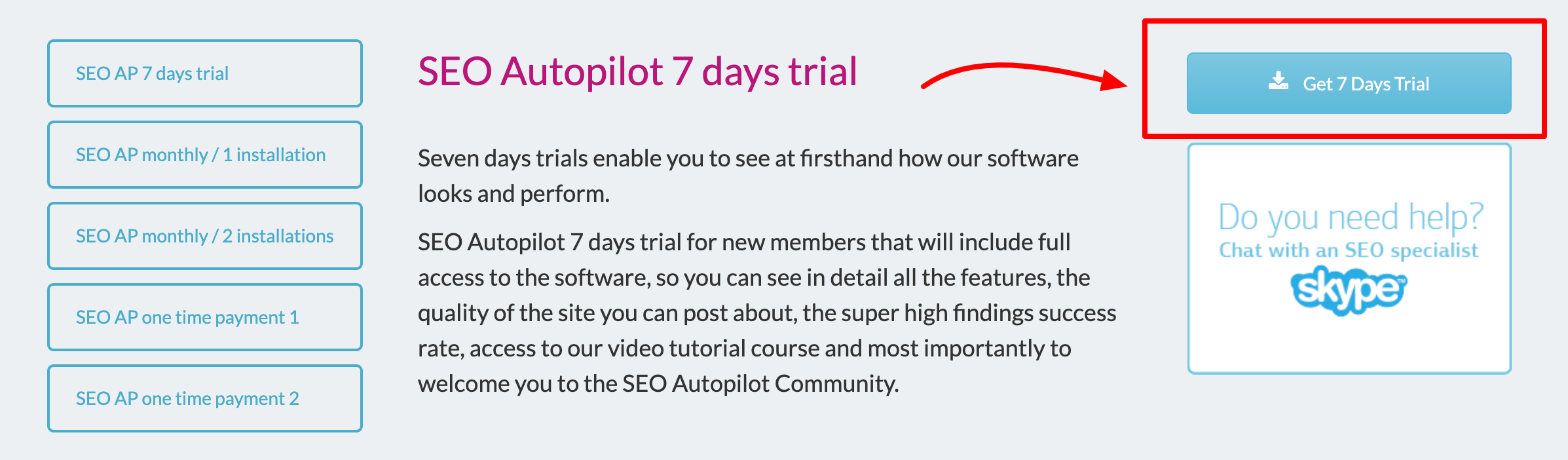 FREE TRIAL OFER- SEO AUTOPILOT