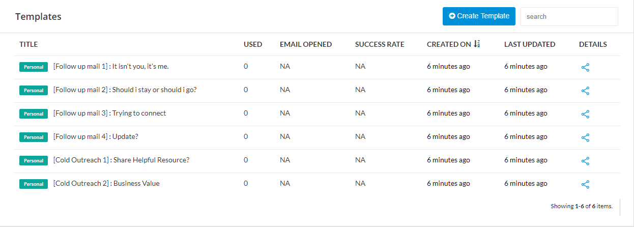 Saleshandy Vs Mailchimp VS Getresponse - Email template