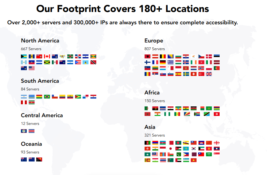 PureVPN vs IPVanish Comparison- Data Centers