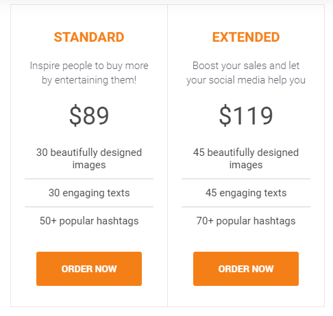 AliDropship Dropshipping Services- Social Media pricing