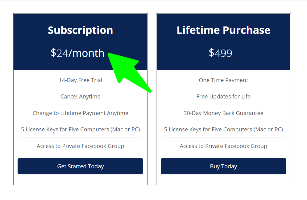 Scanlister - Pricing