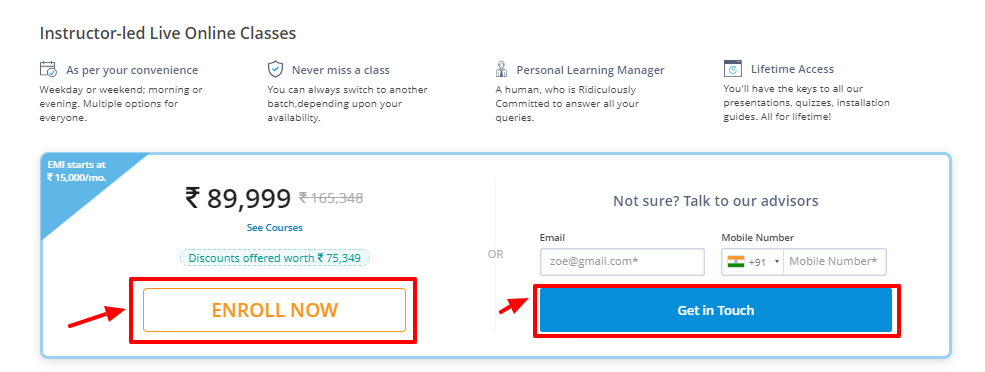 edureka coupon code -price plan