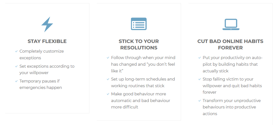 Focusme- Apps To Help You Focus, Fetaures