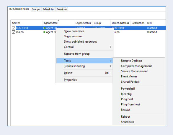 Parallels RAS Review - host server