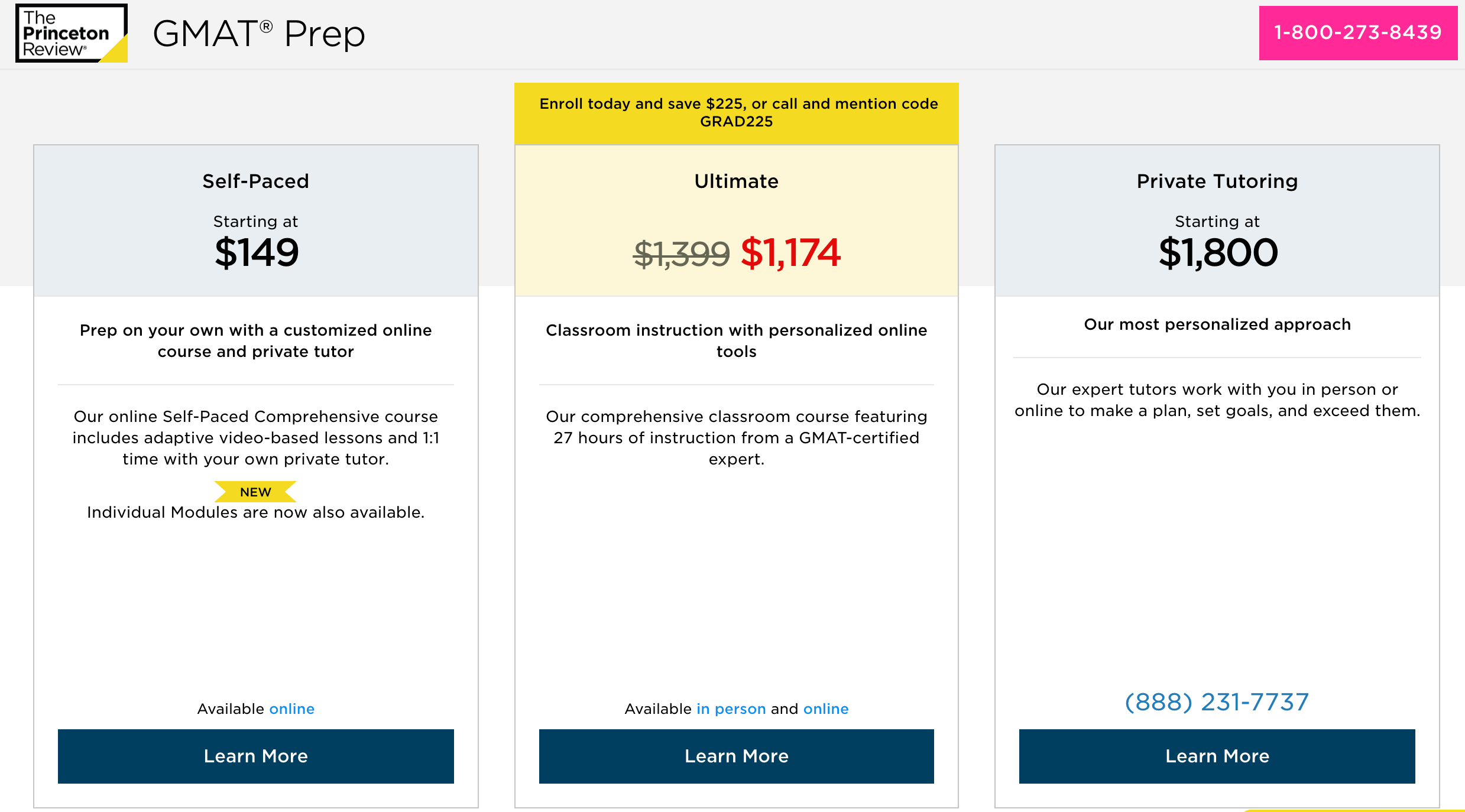 Pricing Plans- Princeton GMAT