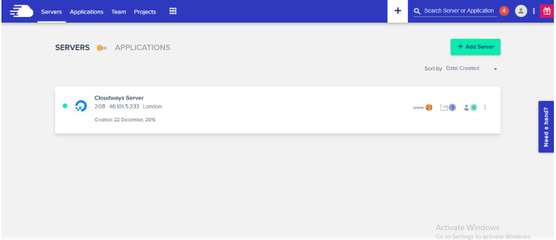 Cloudways Laravel Hosting Review- One Click Installation