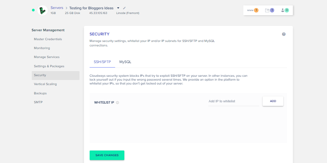 Cloudways Review- Security