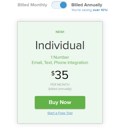 Grasshopper Review: Grasshopper Connect Pricing Plan