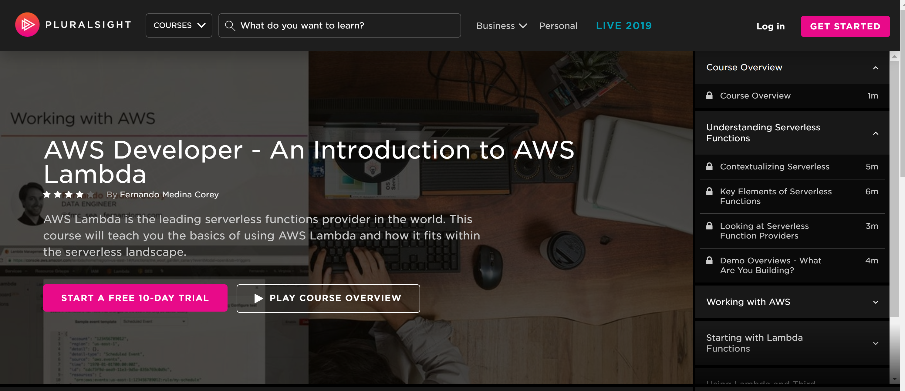 دورات Pluralsight AWS lamba