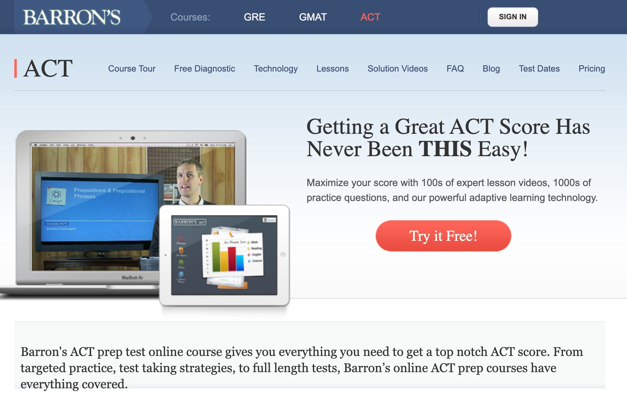 Préparation au test de Barron Barron's Test Prep