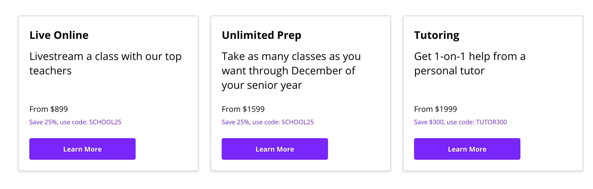 Tarification Kaplan ACT Kaplan ACT Pricing