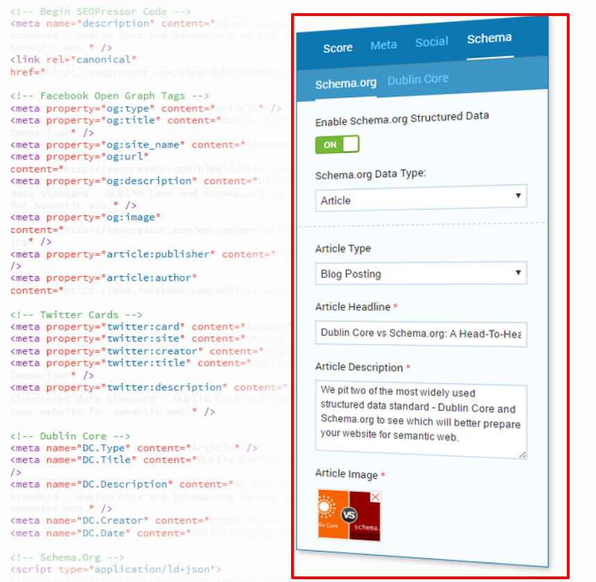 SEOPressor Review- Semantic Builder Example
