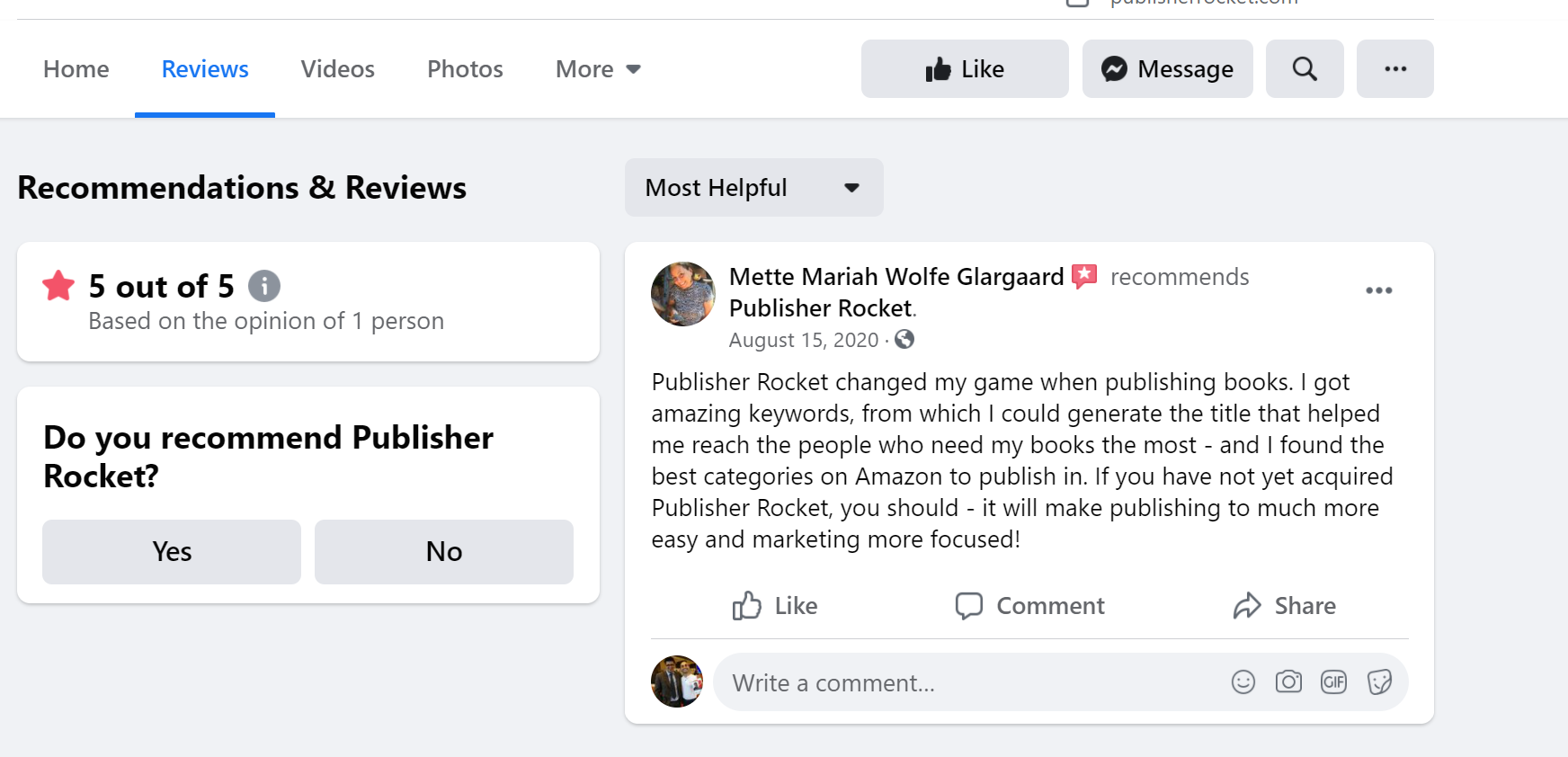 Publisher rocket reviews Kindle software