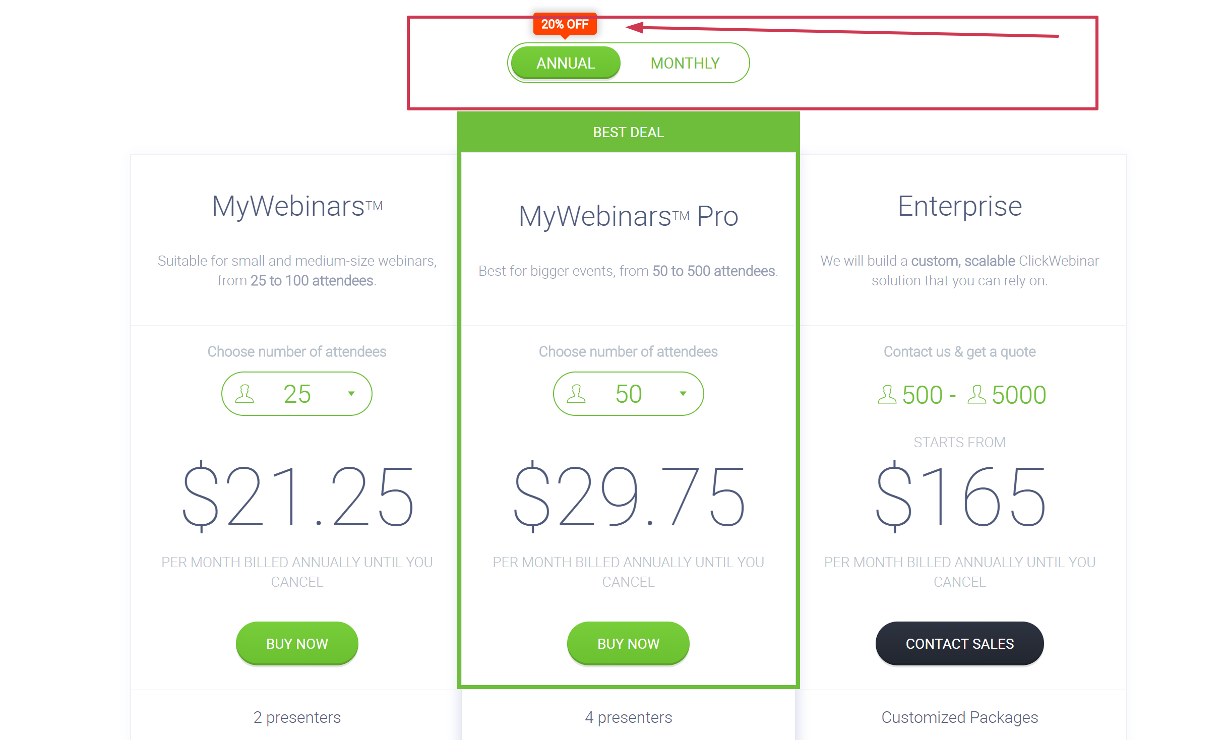 ClickMeeting-Preise ClickMeeting Pricing