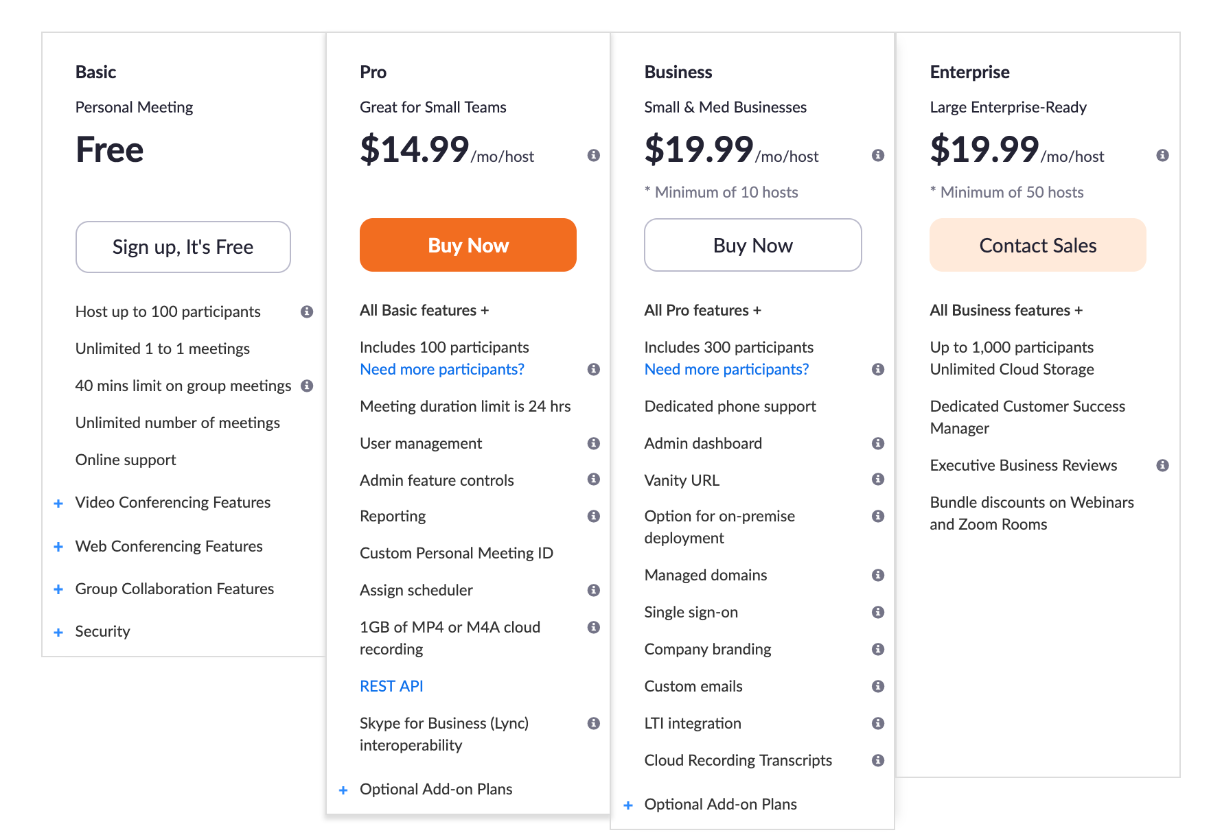 Pläne und Preise – Zoom Plans and Pricing - Zoom
