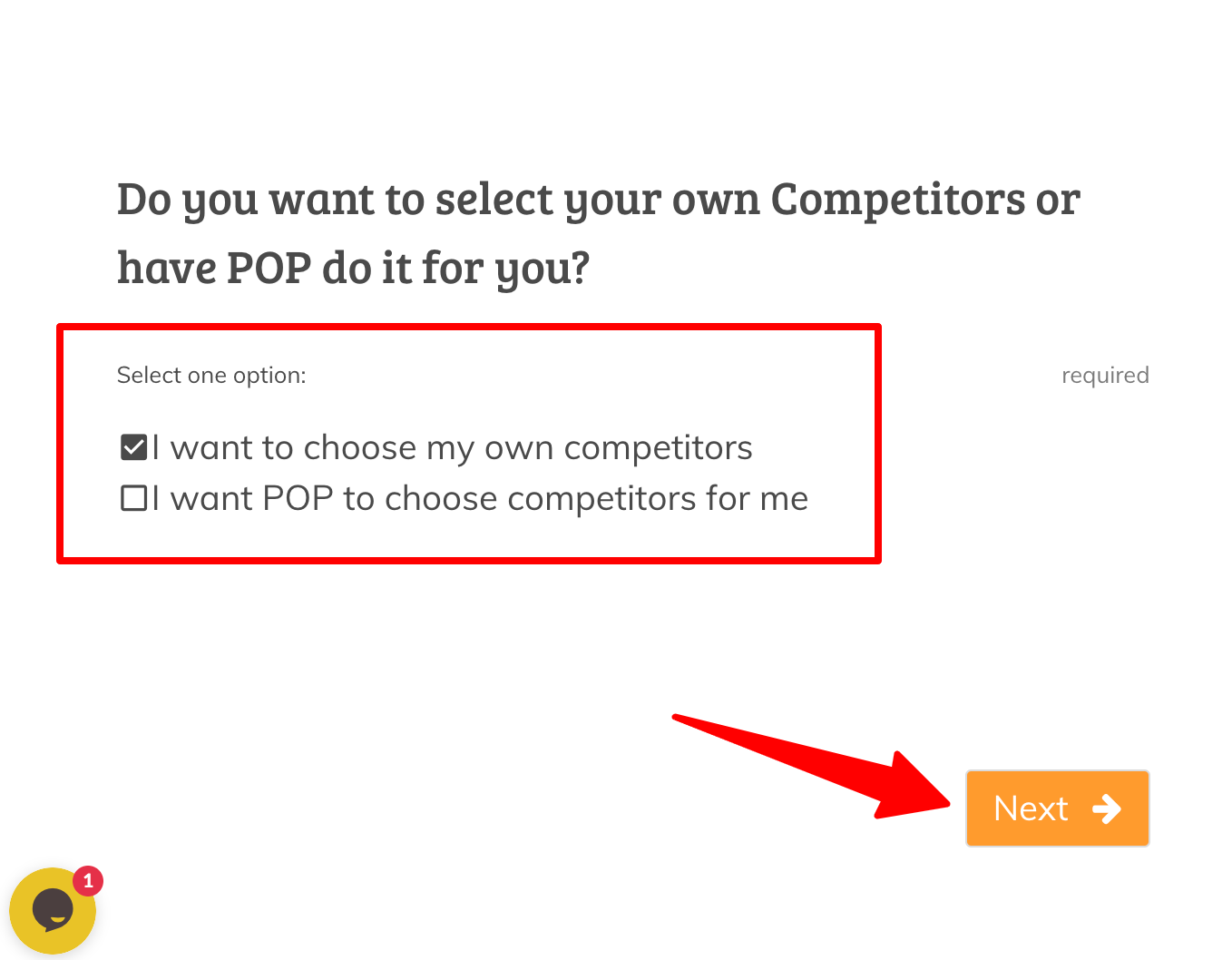 Choisissez vos concurrents