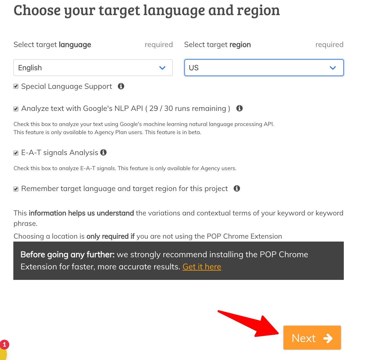 Page Optimizer Pro - Ajouter des mots-clés