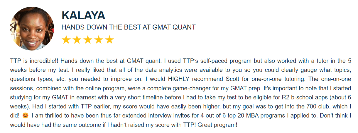 Avis des étudiants de Target Test Prep