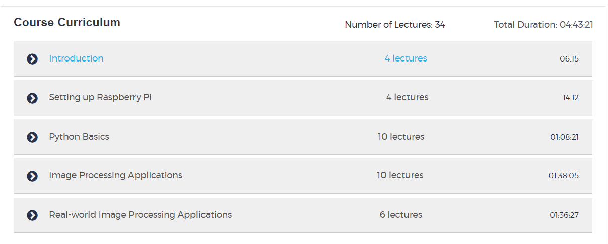图像处理应用 - 课程课程