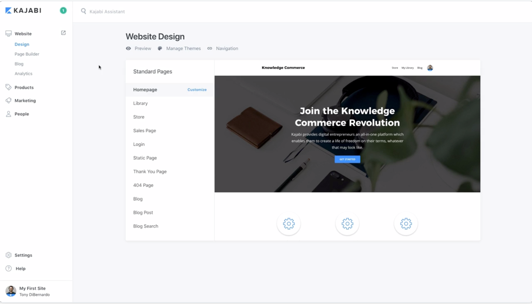 Progettazione del sito web di Kajabi Kajabi Website Design