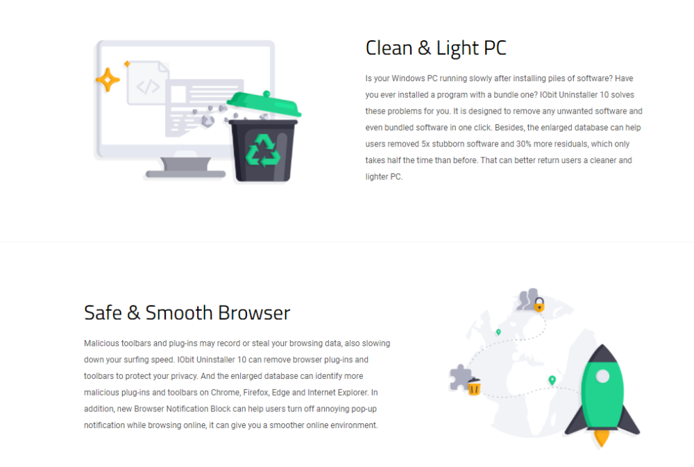 IObit Uninstaller Pro クリーンで軽い IObit Uninstaller Pro Clean and light