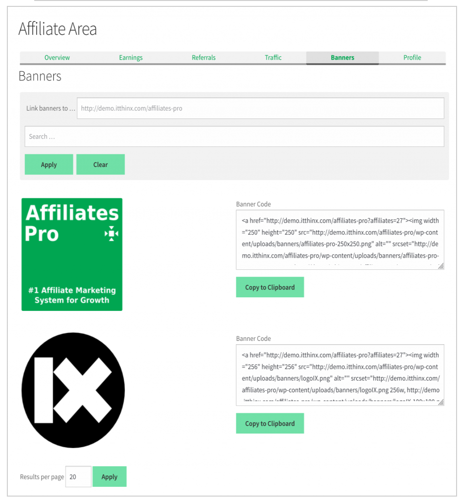 AffiliateWP vs Affiliate Pro Comparison- Banners