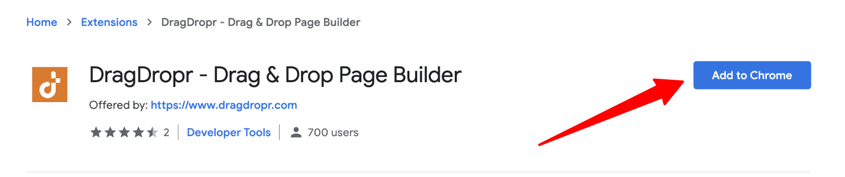 DragDropr Chrome 拡張機能