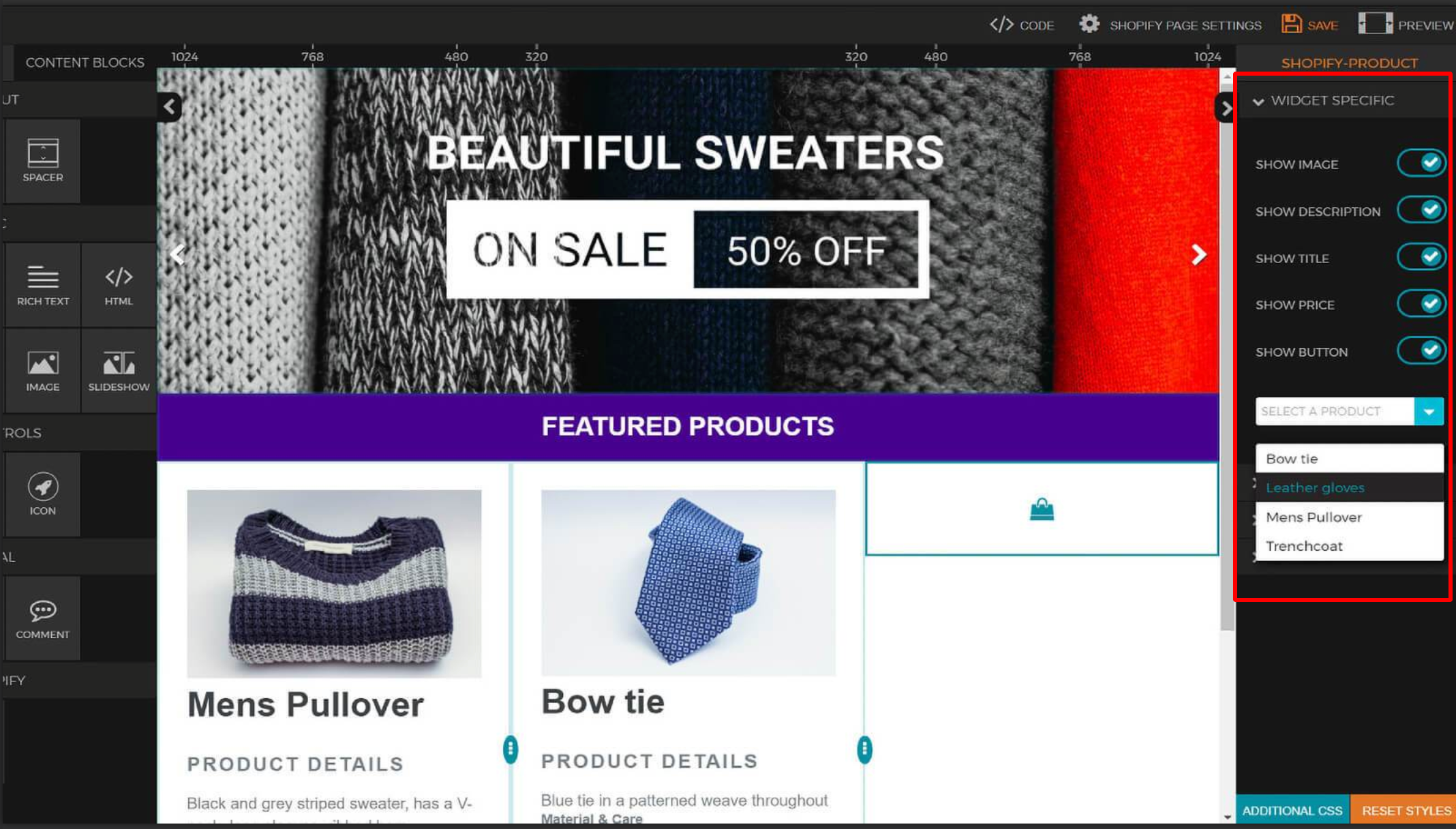 Shopifyのドラッグドロップ