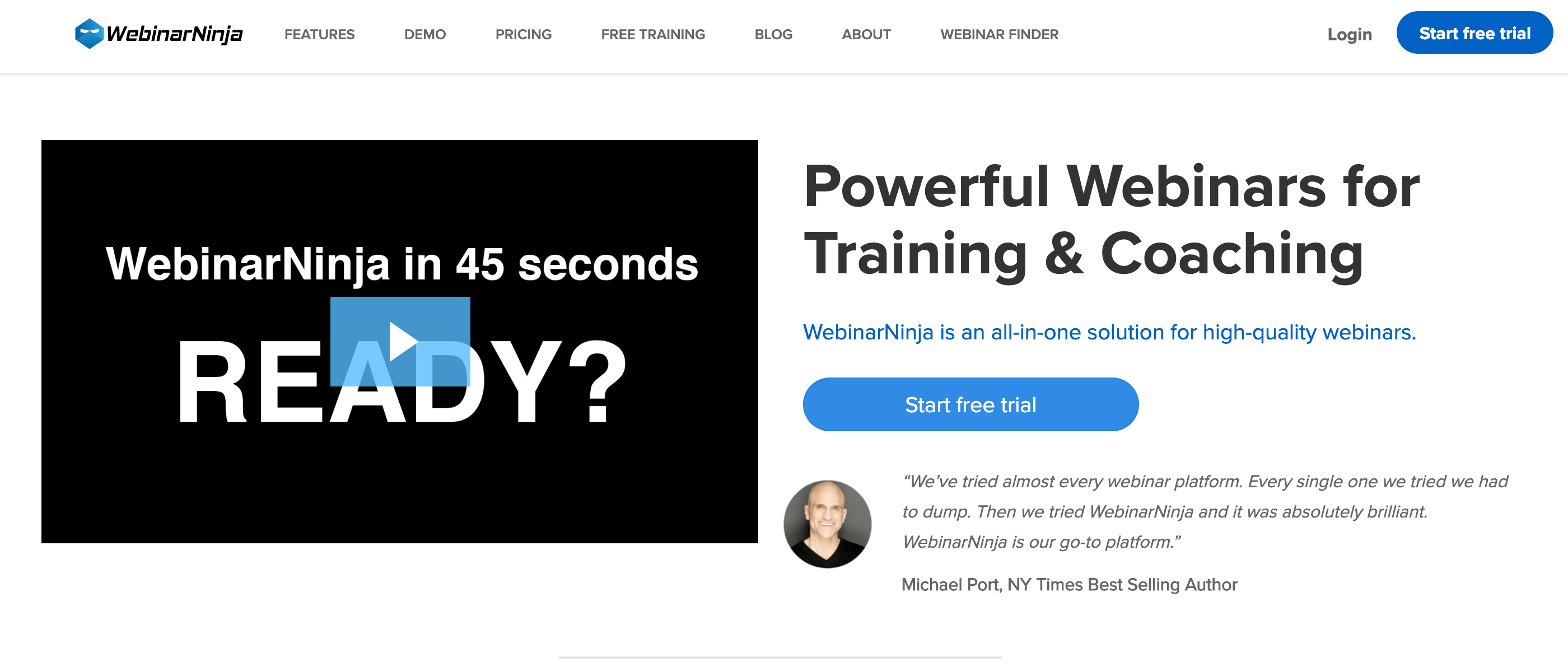 WebinarNinja- 最高のウェビナー ソフトウェア